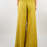 Pantalone Verde Olio wide leg in misto cotone SP5TZ010 2000 ICONA 