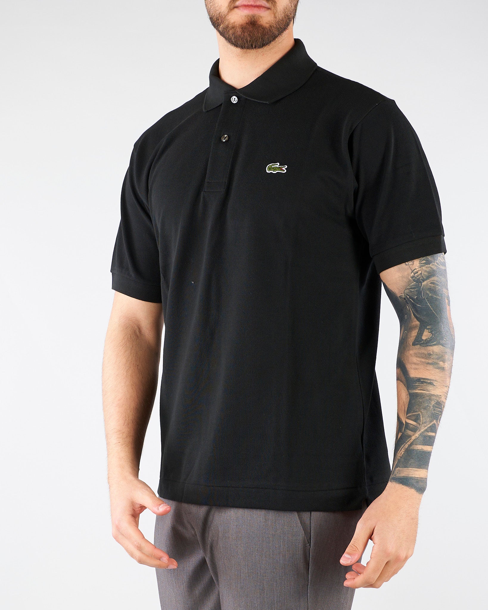 Polo Nero dal taglio classico L.12.12 Original 1212 031 LACOSTE 