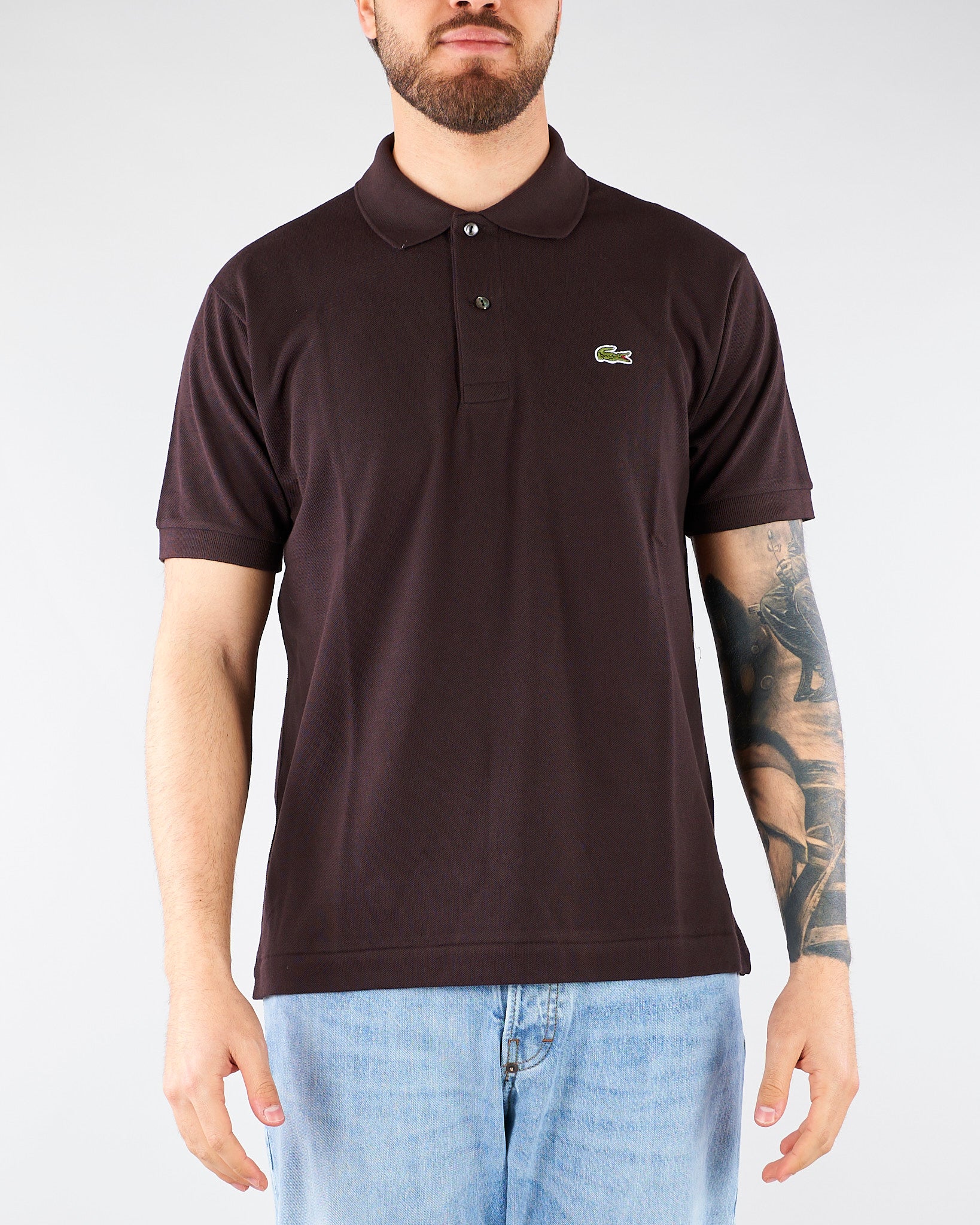Polo Marrone dal taglio classico L.12.12 Original 1212 3LA LACOSTE 
