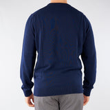 Pullover Blu girocollo monocromatico in cotone AH1985 166 LACOSTE 