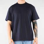 T-shirt Blu in cotone con stampa sul retro TH1750 350 LACOSTE 