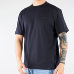T-shirt Blu in cotone con stampa sul retro TH1750 350 LACOSTE 