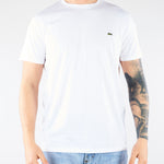 T-shirt Bianco in cotone Pima TH6709 001 LACOSTE 