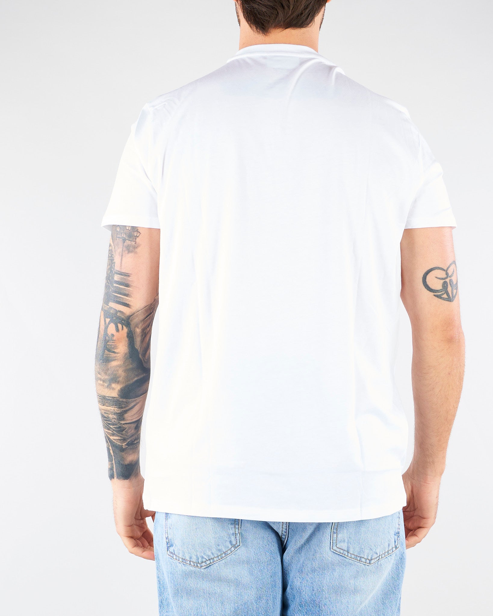 T-shirt Bianco in cotone Pima TH6709 001 LACOSTE 