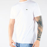 T-shirt Bianco in cotone Pima TH6709 001 LACOSTE 
