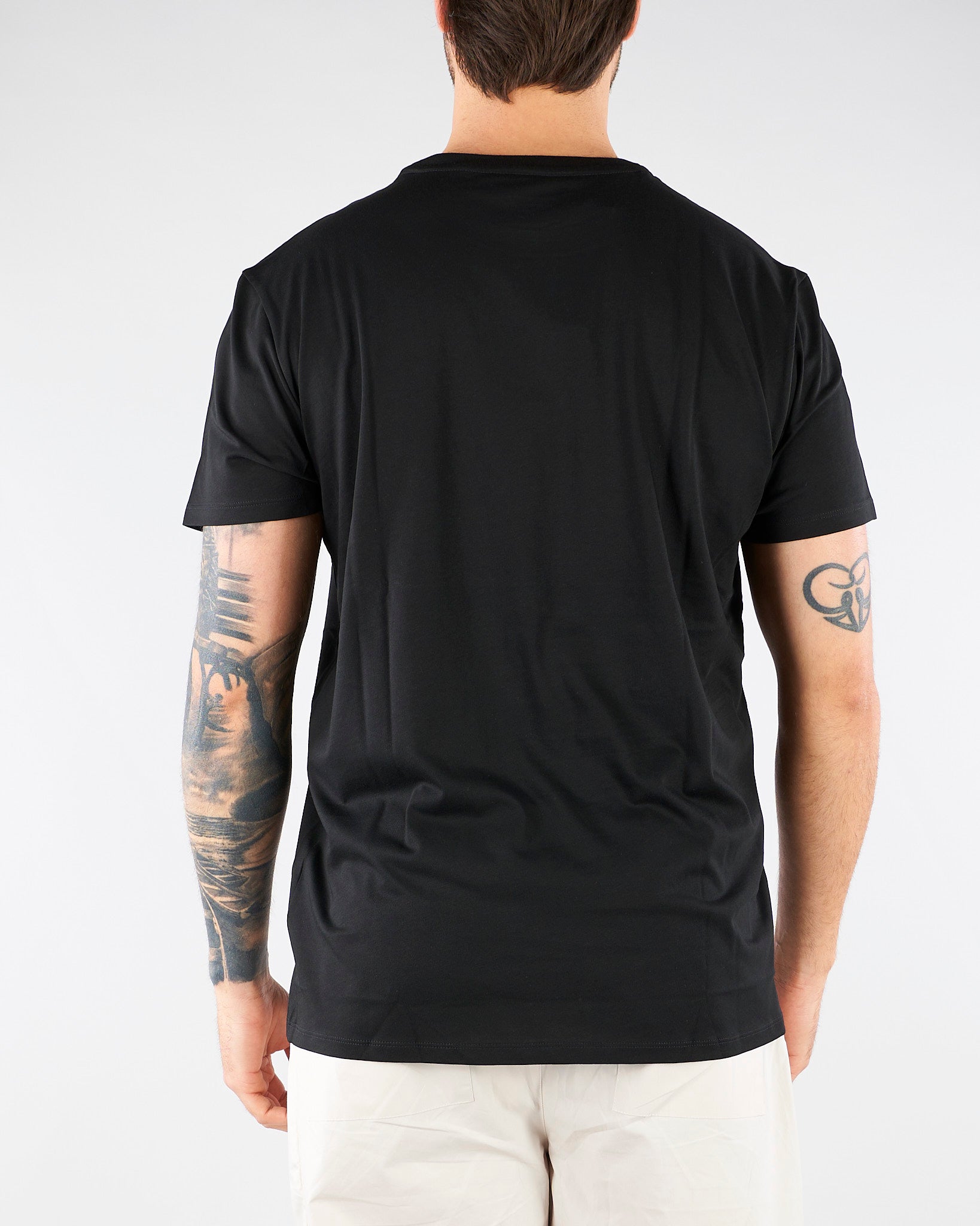 T-shirt Nero in cotone Pima TH6709 031 LACOSTE 