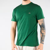 T-shirt Verde in cotone Pima TH6709 132 LACOSTE 