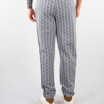 Pantalone Grigio in felpa jacquard monogram con logo XH1440 41I LACOSTE 