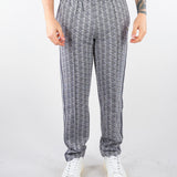 Pantalone Grigio in felpa jacquard monogram con logo XH1440 41I LACOSTE 