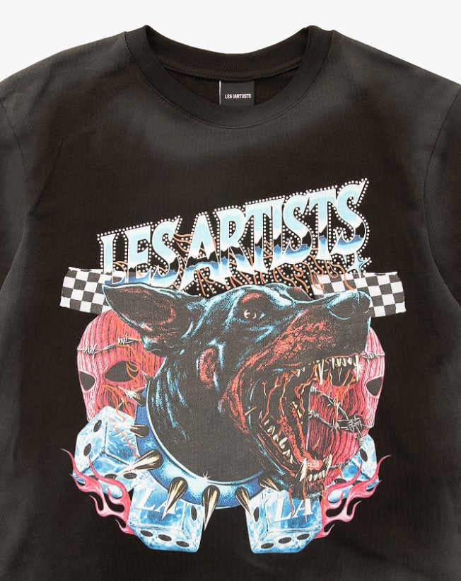 T-shirt Nero Les Artists Doberman 27SSLATS1127 121 LES ARTISTS 