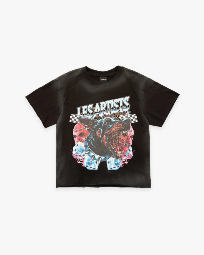 T-shirt Nero Les Artists Doberman 27SSLATS1127 121 LES ARTISTS 