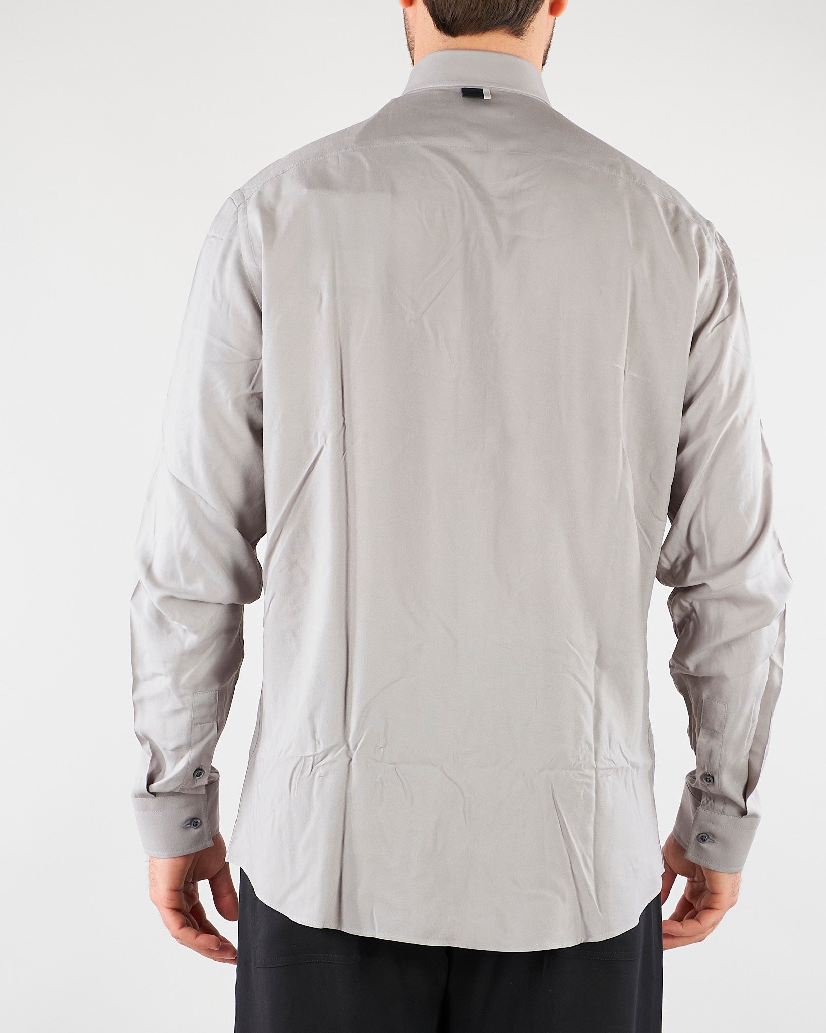 Camicia fluida Grigio in viscosa LC26001 N016 LOW BRAND 
