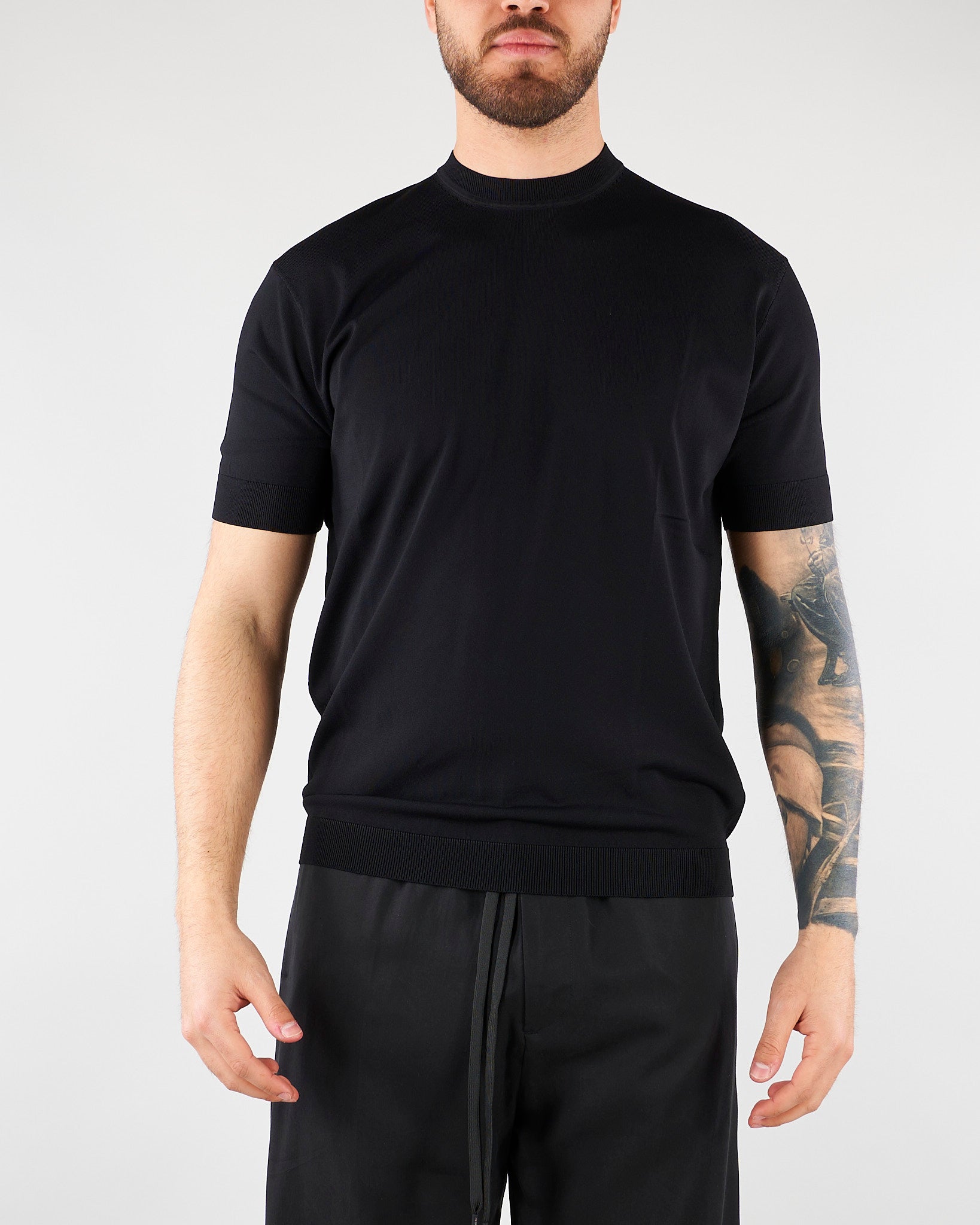 Maglia Nero in viscosa LM26001 D001 LOW BRAND 