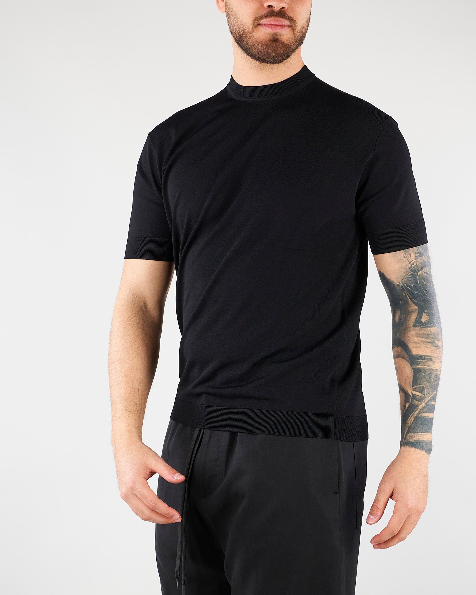 Maglia Nero in viscosa LM26001 D001 LOW BRAND 