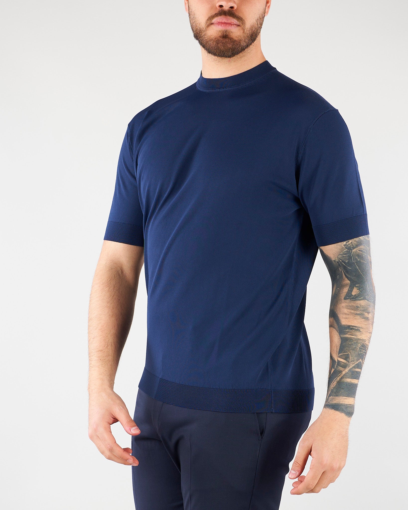 Maglia Blu in viscosa LM26001 E044 LOW BRAND 