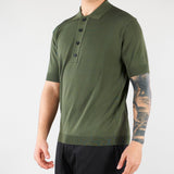 Polo Verde in maglia di viscosa LM26002 V009 LOW BRAND 