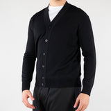 Cardigan Nero in maglia di viscosa LM26003 D001 LOW BRAND 
