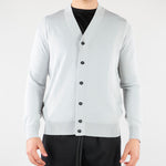 Cardigan Grigio Perla in maglia di viscosa LM26003 N049 LOW BRAND 