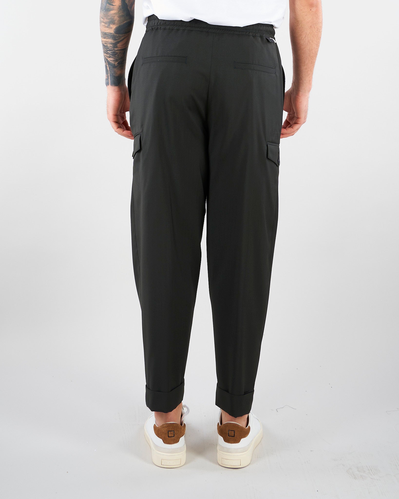 Pantalone cargo Antracite in fresco lana LP26010 N037 LOW BRAND 