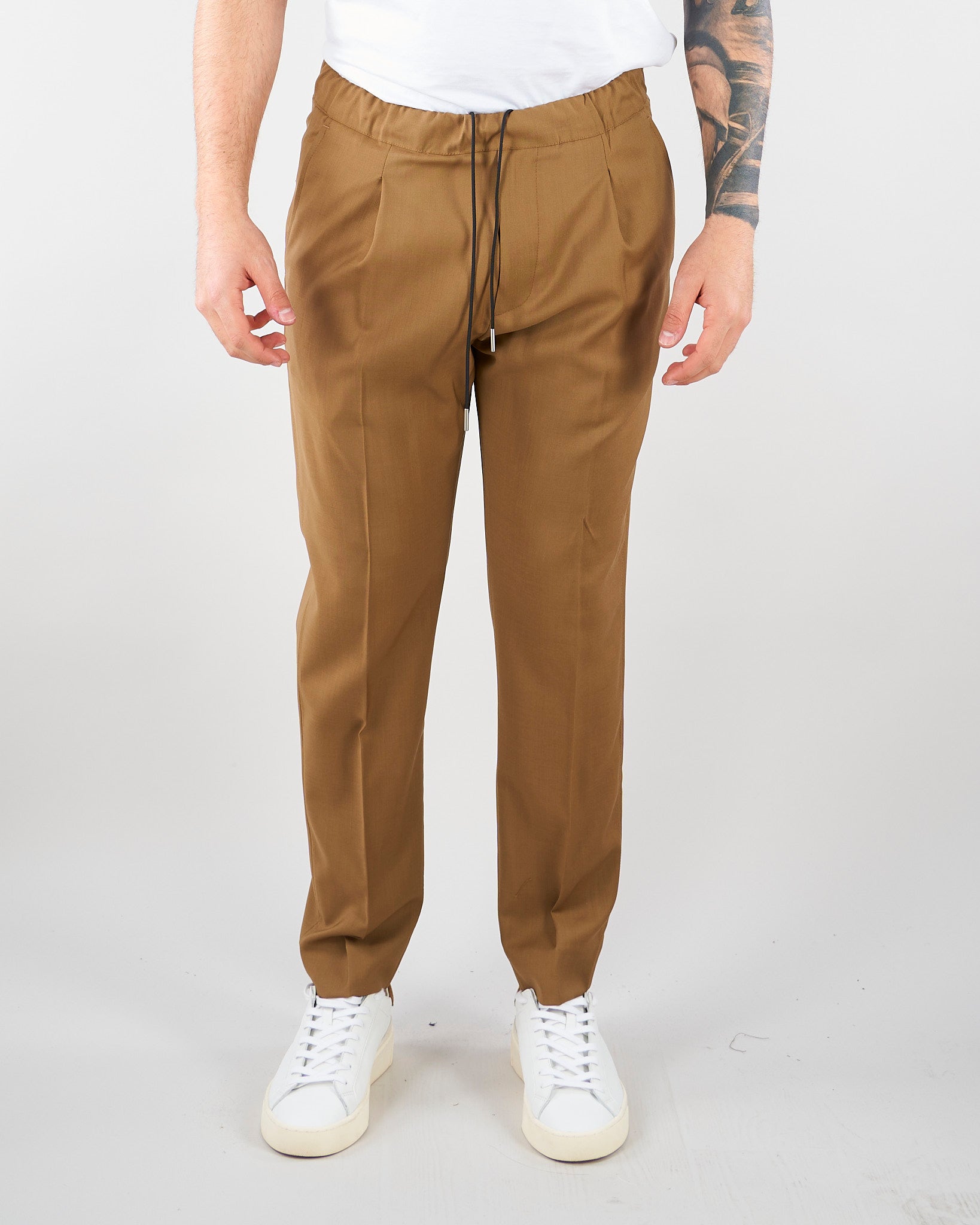 Pantalone Tokyo Cammello in fresco lana LP26041 M096 LOW BRAND 