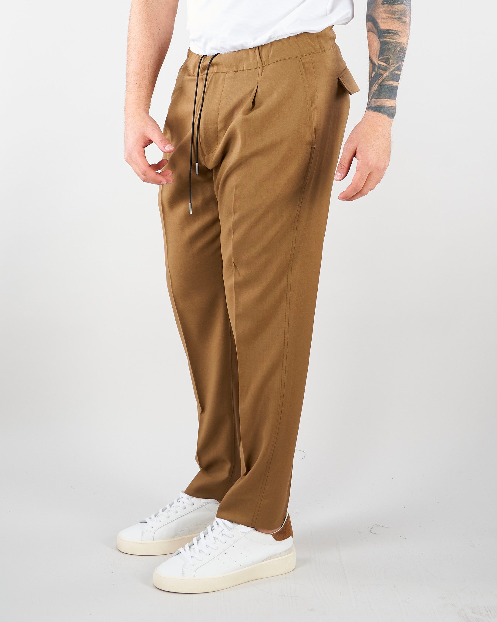 Pantalone Tokyo Cammello in fresco lana LP26041 M096 LOW BRAND 