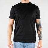 T-shirt Basic Nero in cotone mercerizzato LT26001 D001 LOW BRAND 