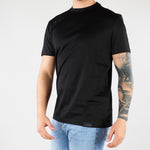 T-shirt Basic Nero in cotone mercerizzato LT26001 D001 LOW BRAND 