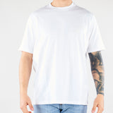 T-shirt Bianco in jersey di cotone con ricamo logo Relaxed fit LT26009 A001 LOW BRAND 