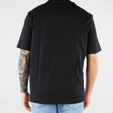 T-shirt Nero in jersey di cotone con ricamo logo Relaxed fit LT26009 D001 LOW BRAND 