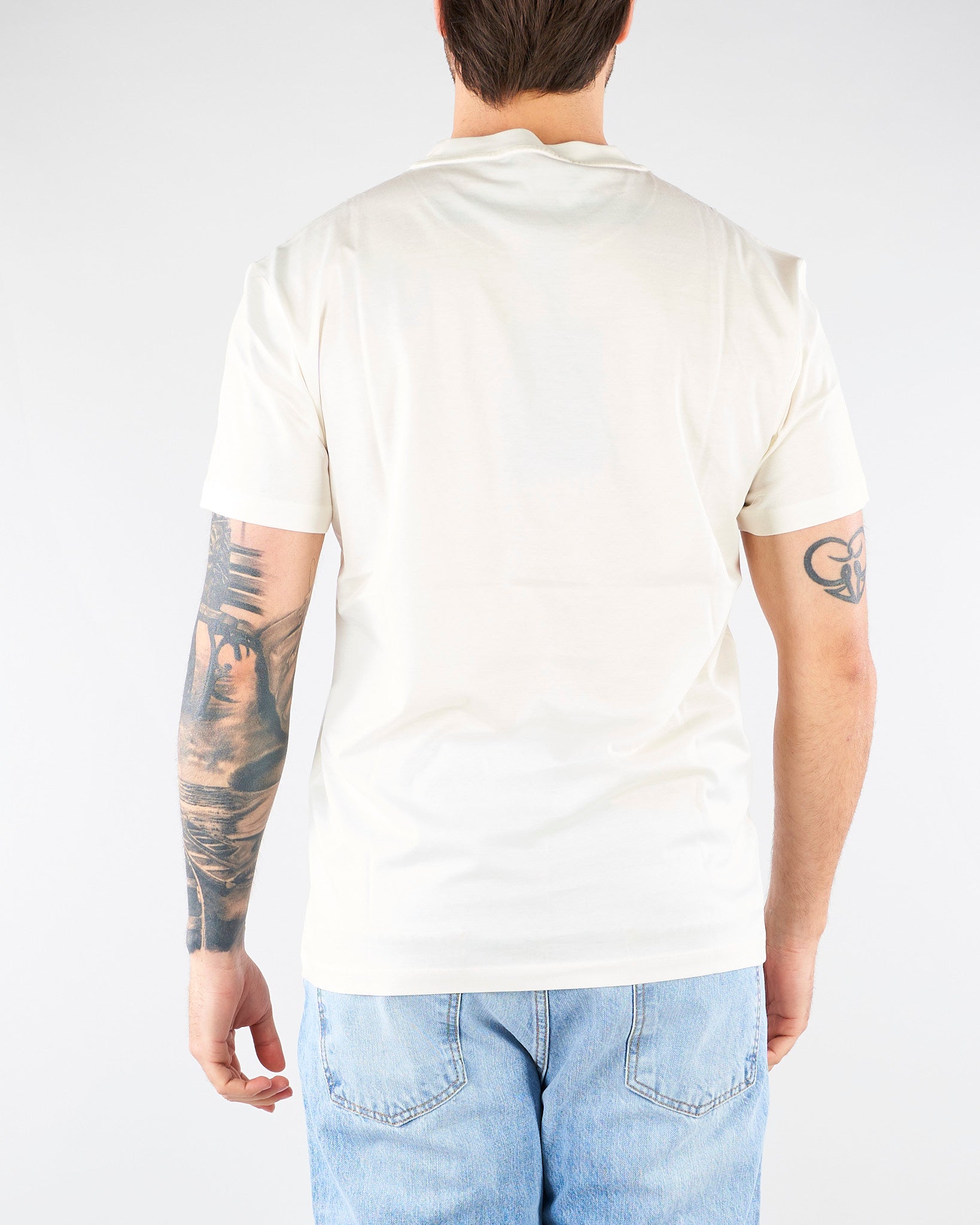 T-shirt Bianco in jersey di cotone 4030M001263210 01 MANUEL RITZ 
