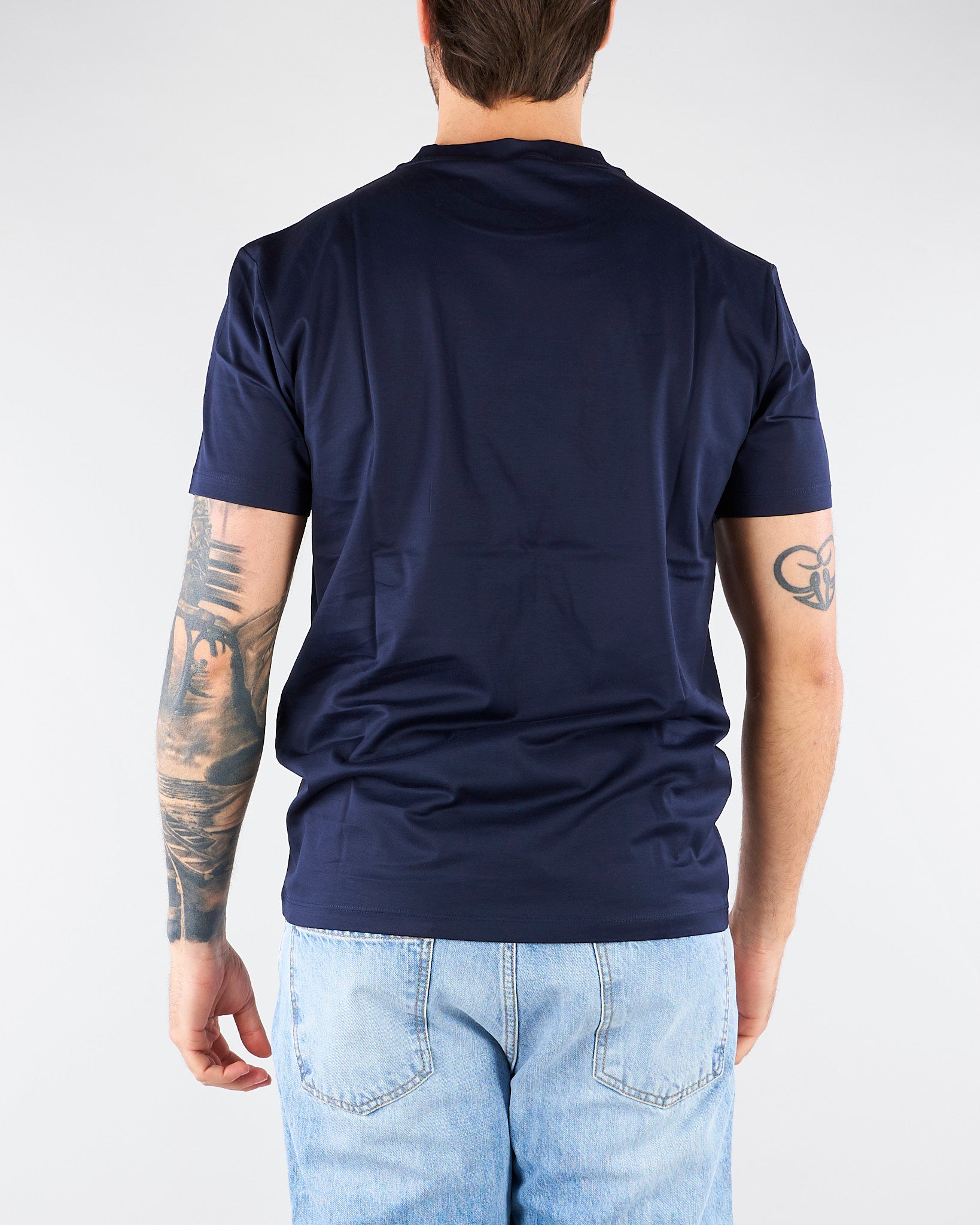 T-shirt Blu in jersey di cotone 4030M001263210 89 MANUEL RITZ 