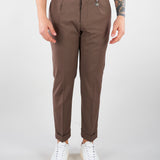 Pantalone Chino Tortora in fresco di lana 4032P1658260000 29 MANUEL RITZ 