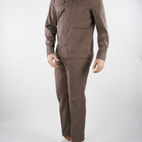 Pantalone Chino Tortora in fresco di lana 4032P1658260000 29 MANUEL RITZ 