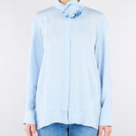 Camicia Azzurro in misto seta con fusciacca a fiore MLLCALCA 3 MARELLA 
