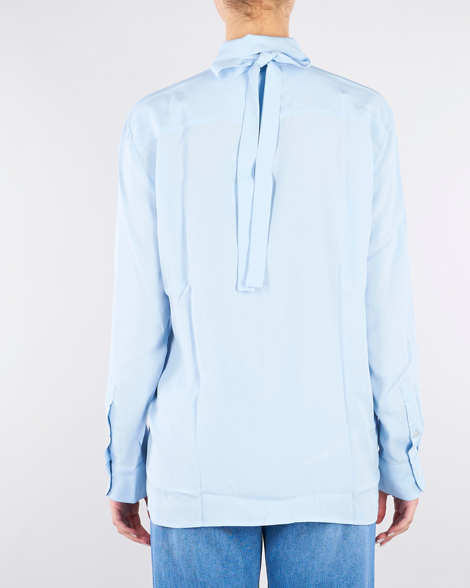 Camicia Azzurro in misto seta con fusciacca a fiore MLLCALCA 3 MARELLA 