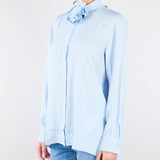 Camicia Azzurro in misto seta con fusciacca a fiore MLLCALCA 3 MARELLA 
