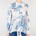 Camicia Azzurro in georgette con rouche MLLCANAPA 3 MARELLA 