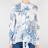 Camicia Azzurro in georgette con rouche MLLCANAPA 3 MARELLA 