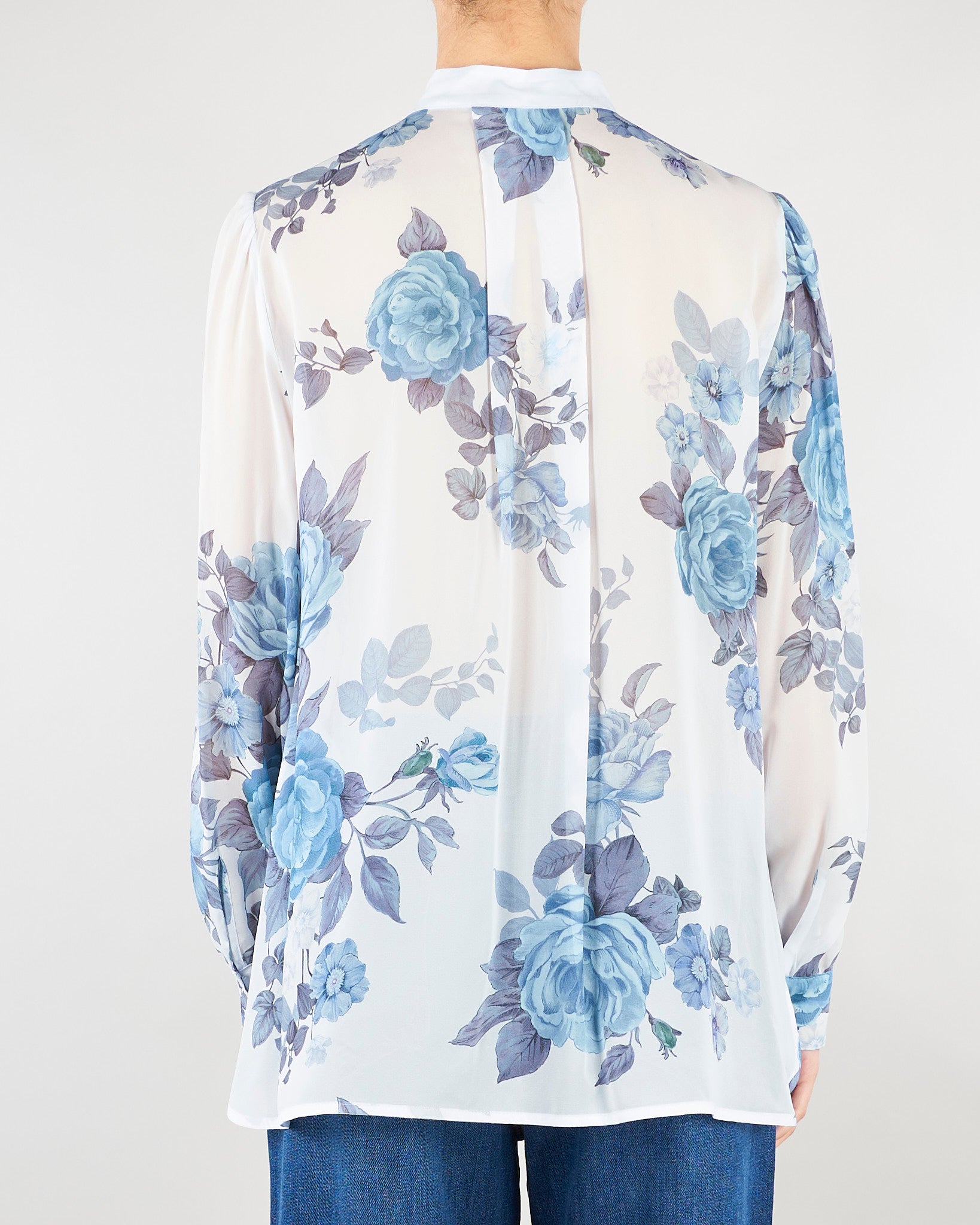 Camicia Azzurro in georgette con rouche MLLCANAPA 3 MARELLA 