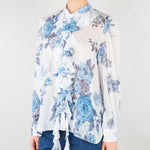 Camicia Azzurro in georgette con rouche MLLCANAPA 3 MARELLA 