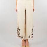Pantalone Panna in lino con ricami MLLDOLCE 3 MARELLA 