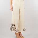 Pantalone Panna in lino con ricami MLLDOLCE 3 MARELLA 