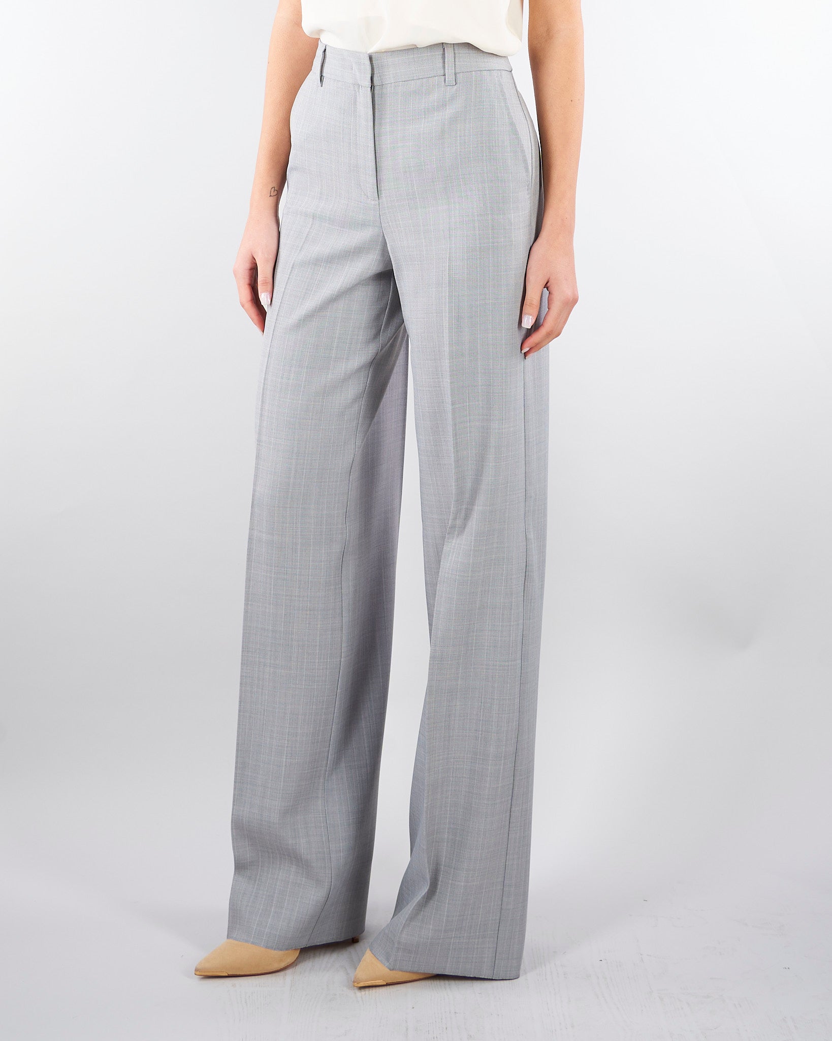 Pantalone Grigio dritto in tela stretch malfilé MLLGIUNCHI 1 MARELLA 