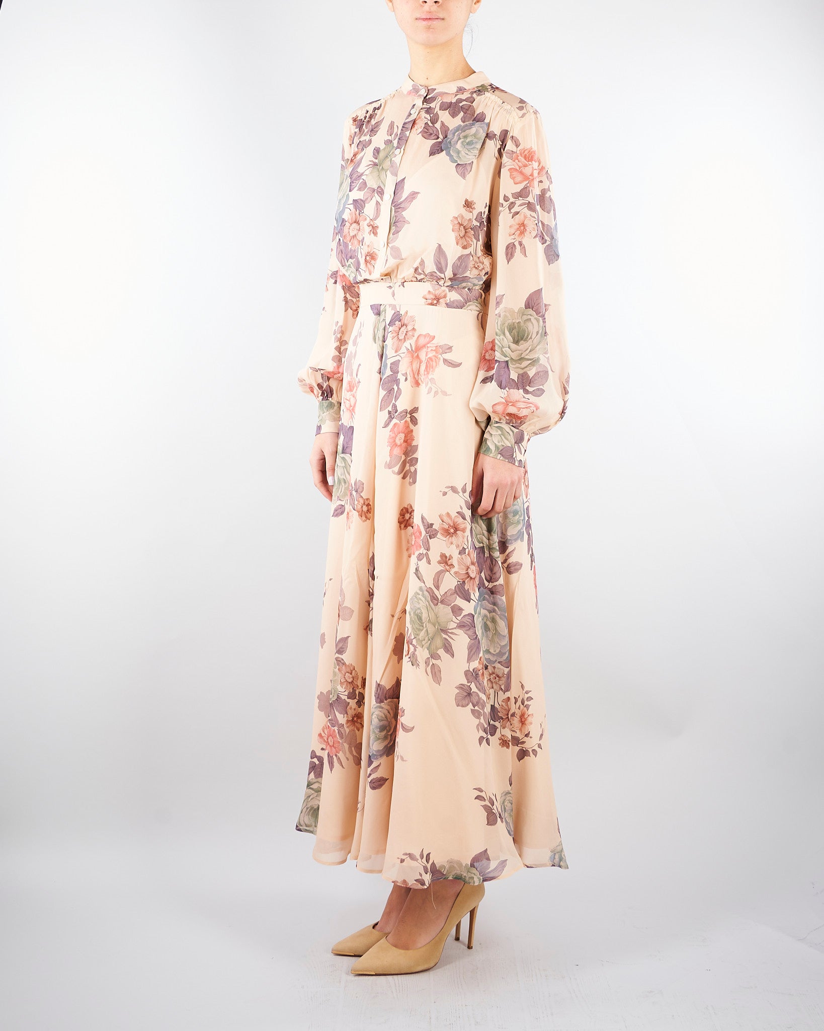 Chemisier lungo Rosa in georgette stampa floreale MLLMASTRO 1 MARELLA 