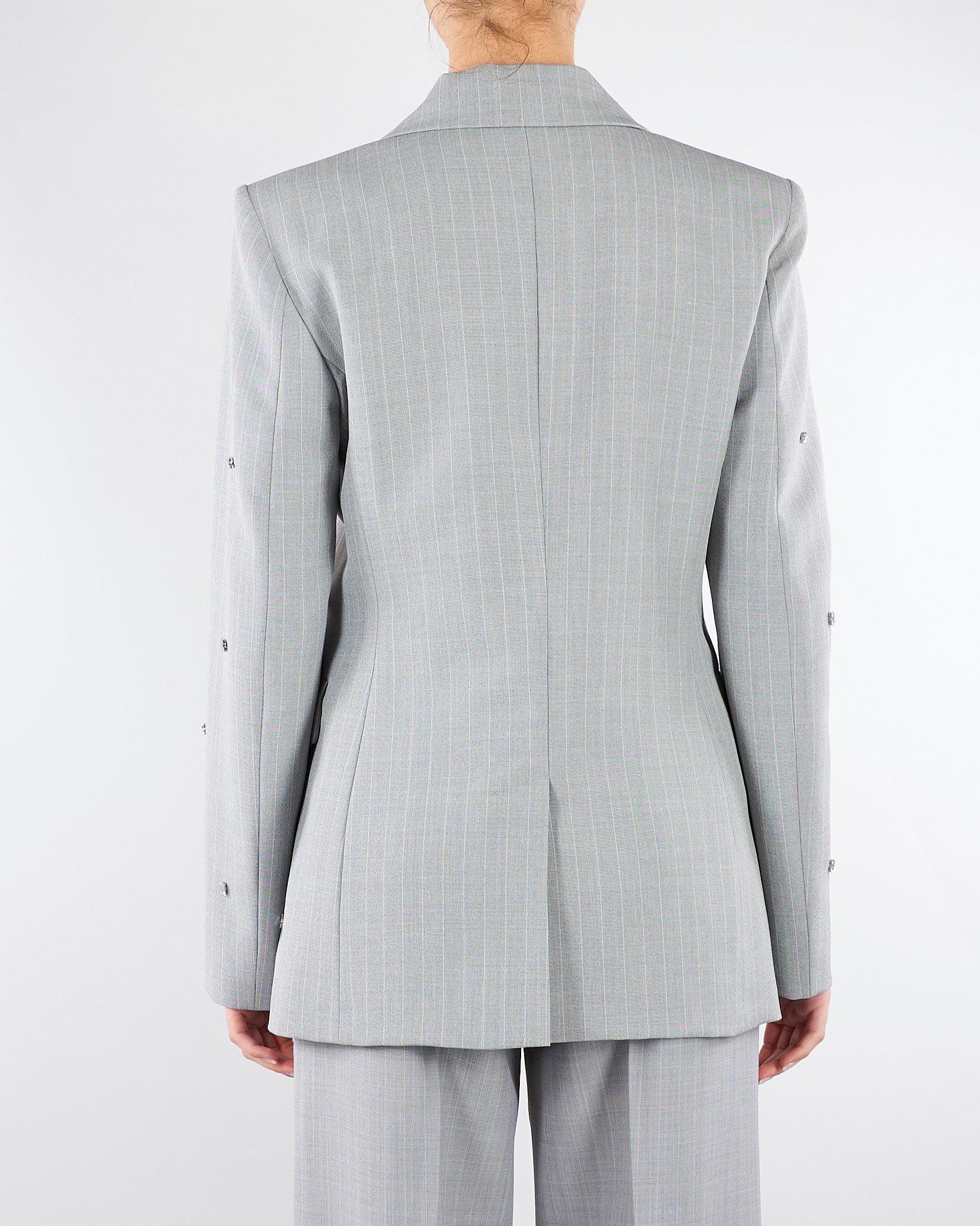 Blazer Grigio in tela stretch con cristalli MLLPASSO 1 MARELLA 