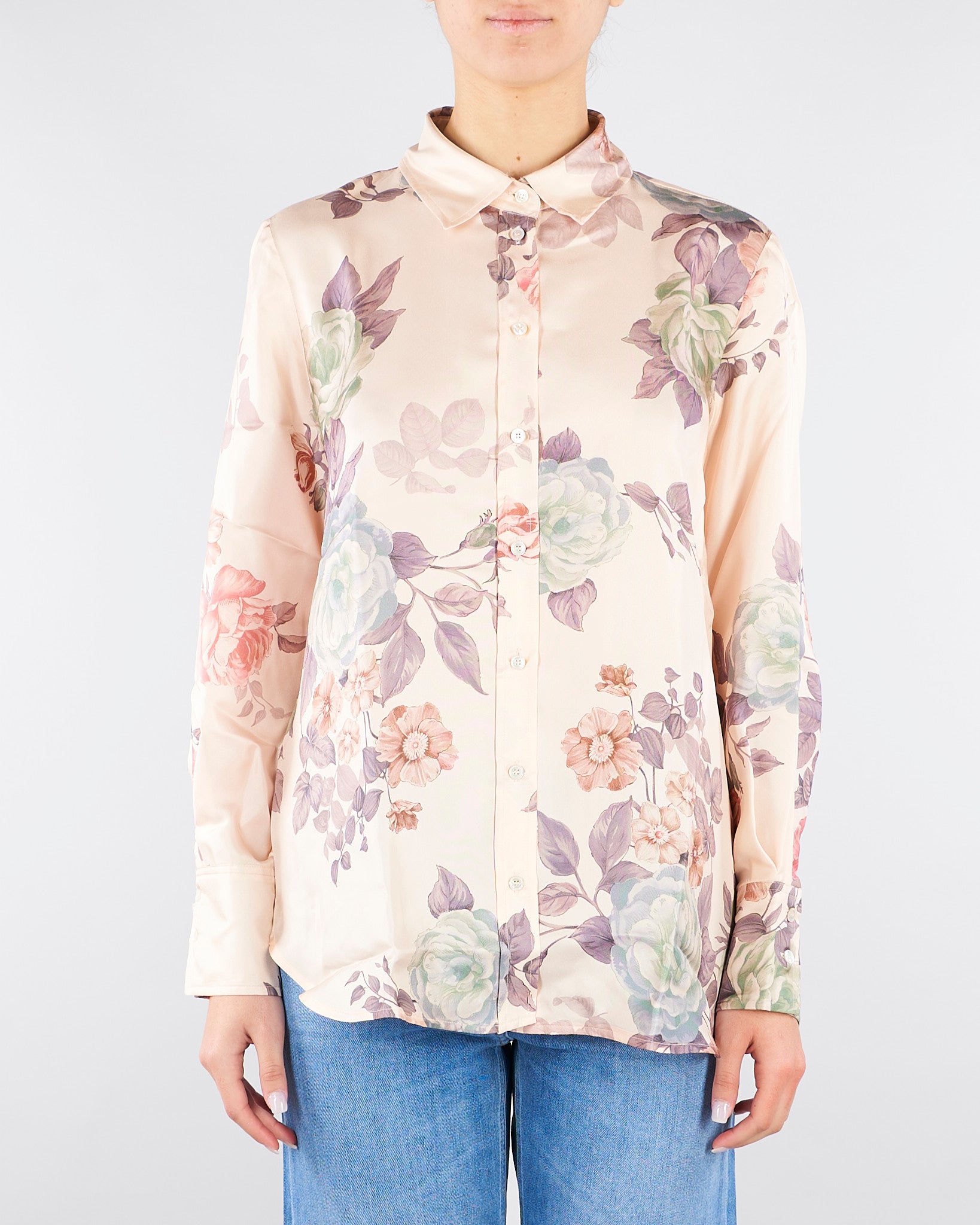 Camicia Rosa in twill di seta stampato MLLSALVE 1 MARELLA 