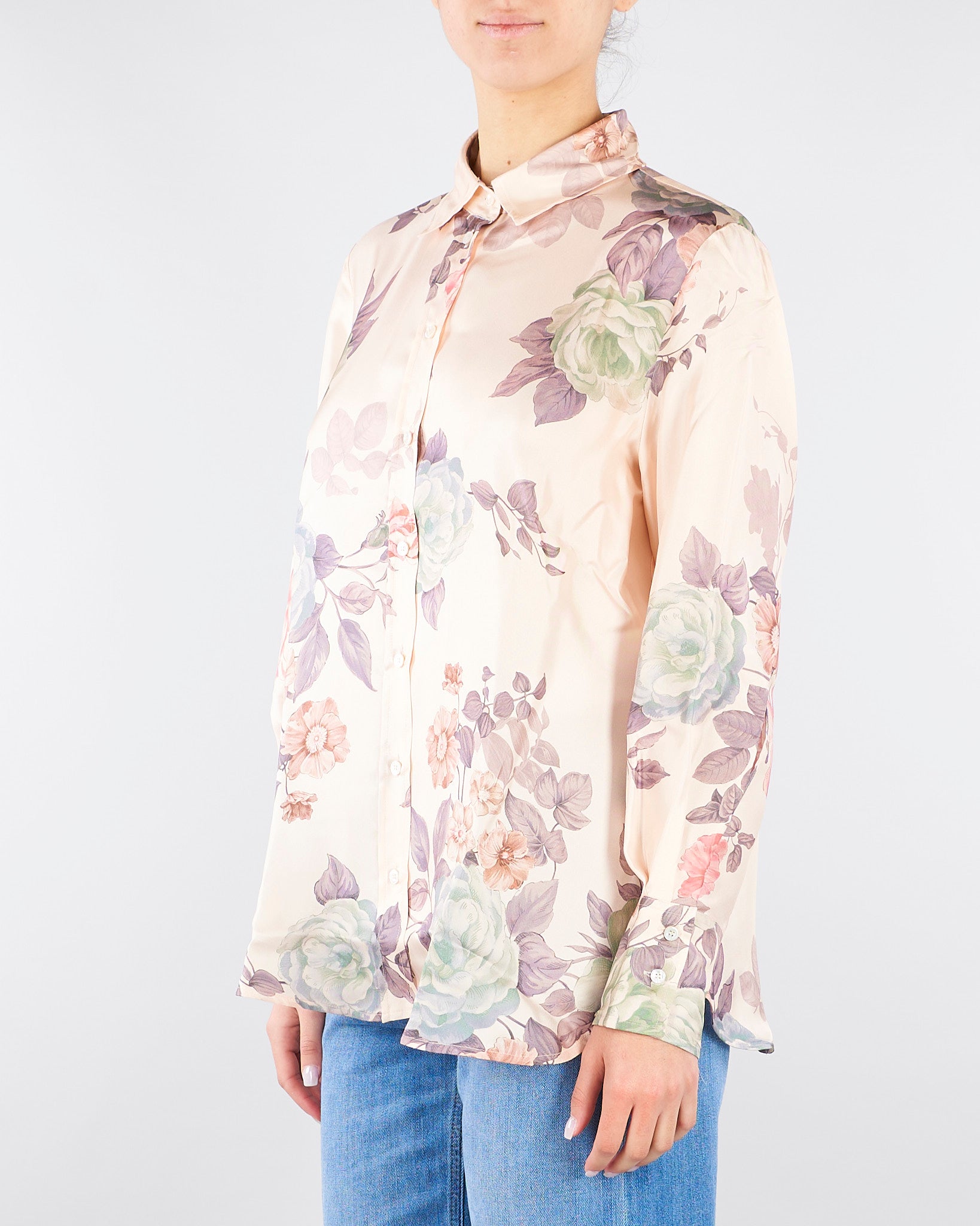 Camicia Rosa in twill di seta stampato MLLSALVE 1 MARELLA 