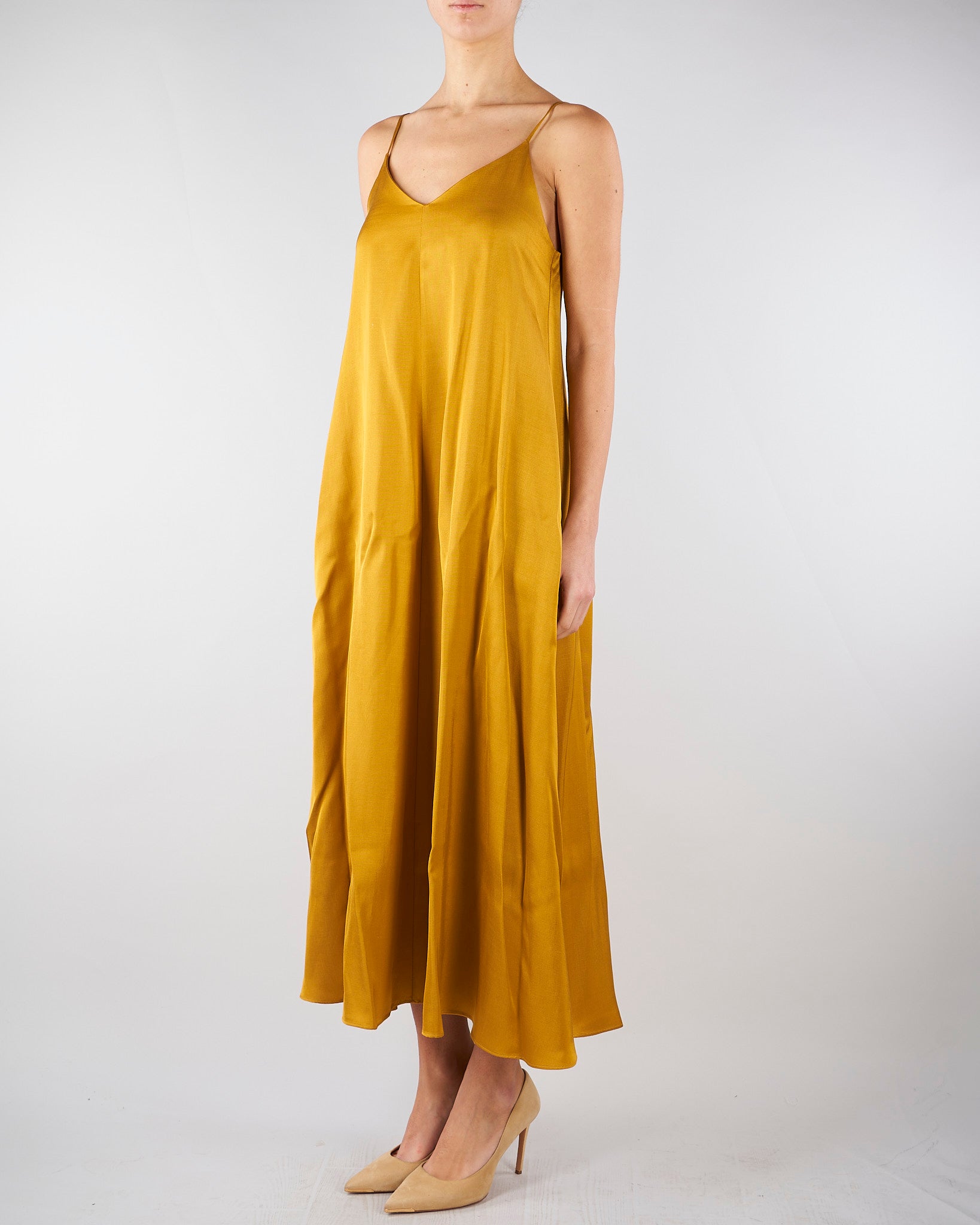 Sip dress Senape in gabardina di misto lino MLLVOLIERA 2 MARELLA 