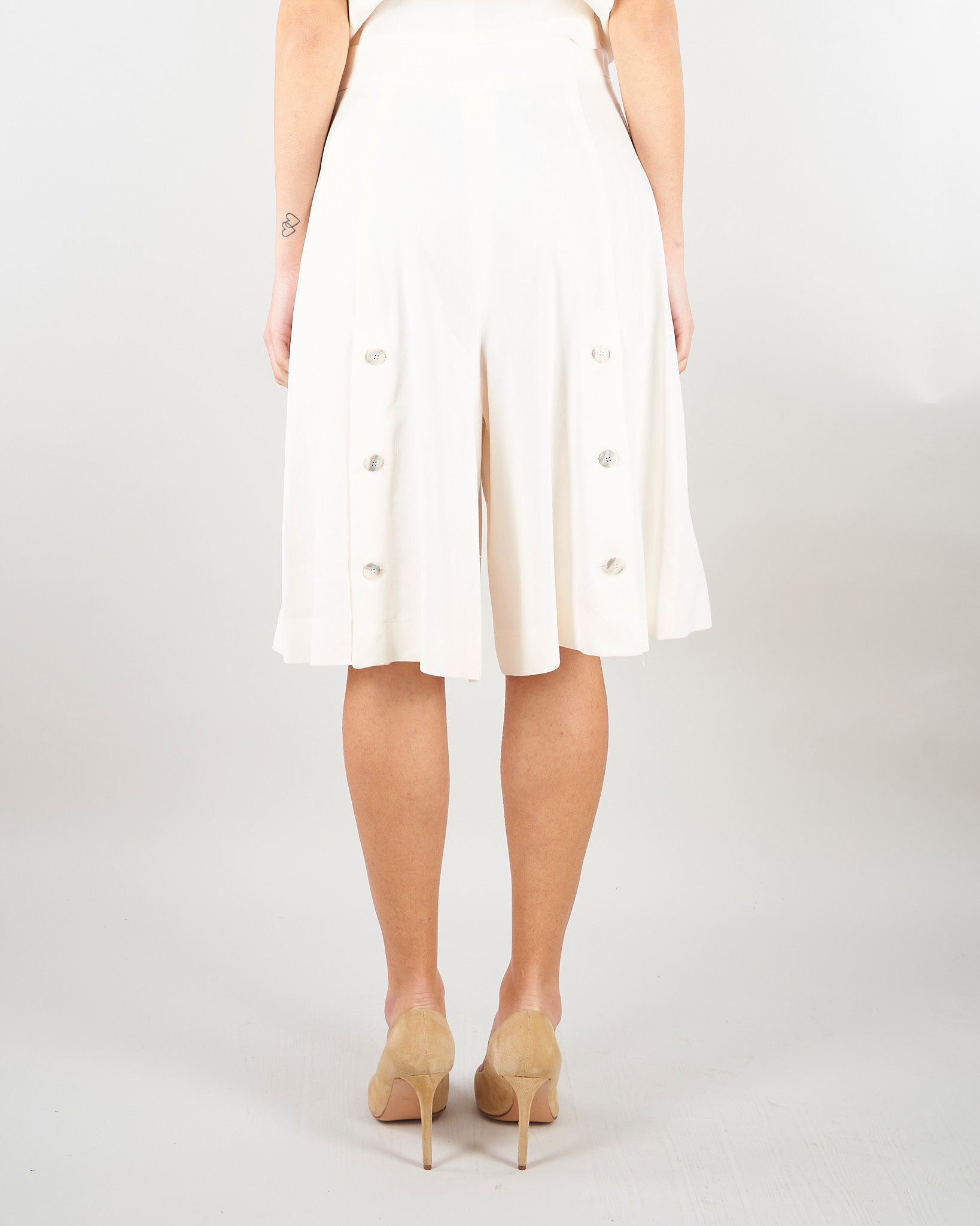 Short Bianco in misto lino e viscosa stretch MLMACAICI 4 MARELLA 