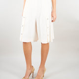 Short Bianco in misto lino e viscosa stretch MLMACAICI 4 MARELLA 